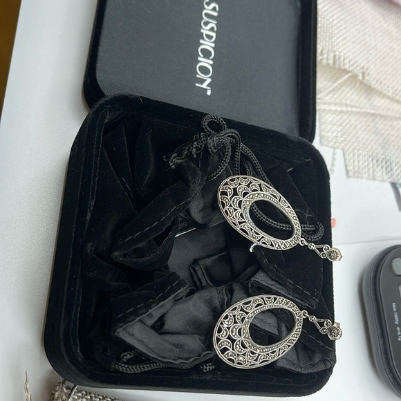 Vintage Brand Sterling Silver Marcasite Matching Earrings - Picture 9 of 11